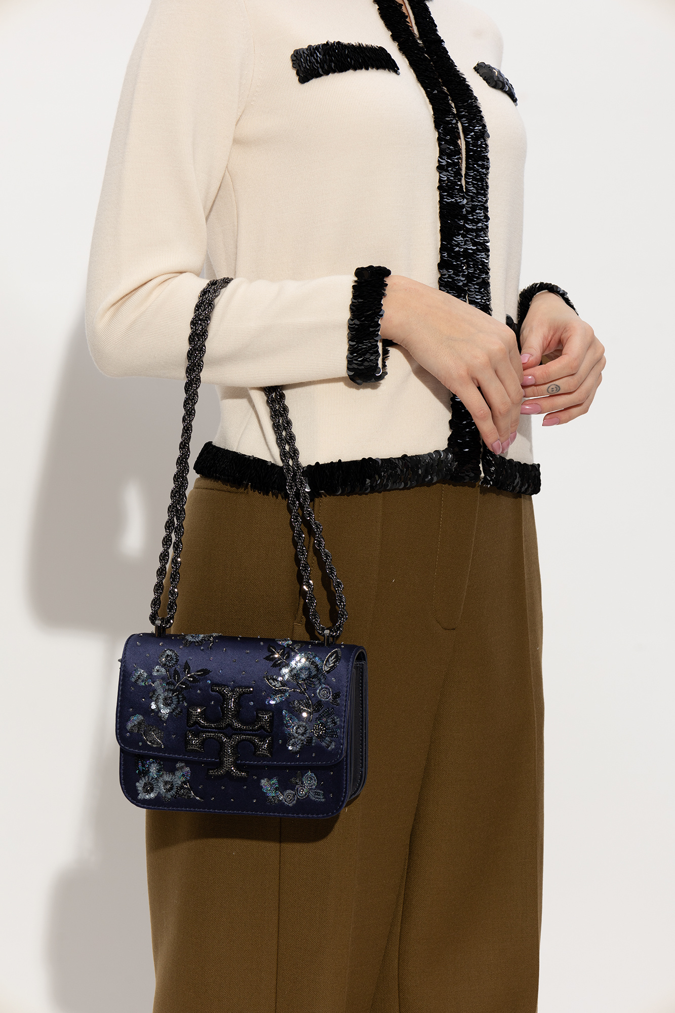 ショルダーバッグ・ポシェット Tory Burch Navy Blue Leather Eleanor Shoulder Bag Navy blue Eleanor Small shoulder bag Tory Burch - Vitkac AS